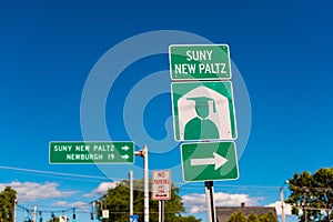 Directional Sign to SUNY New Paltz