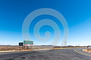 Directional signs of N10 and R48 roads at De Aar