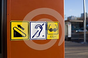 Directional signs for people with disabilities