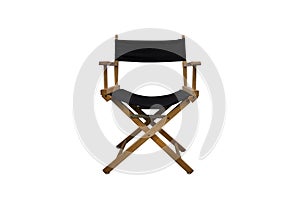 Director chair isolated on white background - clipping paths