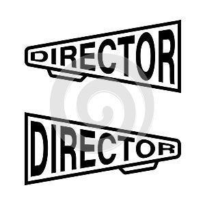 Directorial speaker icon, loudspeaker. Filming a movie. Vector in realistic design photo