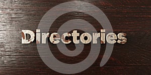 Directories - grungy wooden headline on Maple - 3D rendered royalty free stock image