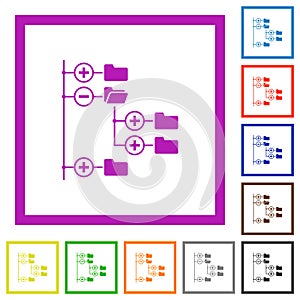 Directory browser flat framed icons