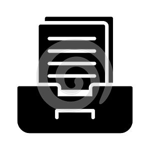 Directory glyph flat vector icon