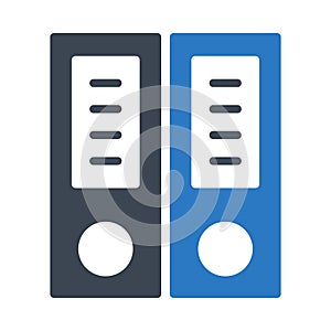 Directory glyph flat vector icon