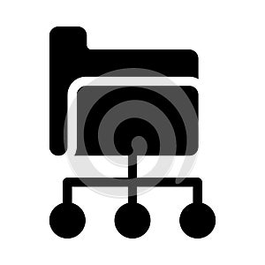 Directory glyph flat vector icon