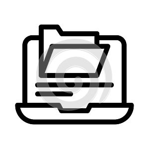 Directory laptop vector thin line icon