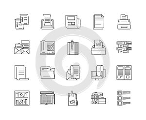Directory line icons, signs, vector set, outline illustration concept
