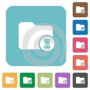 Directory processing rounded square flat icons