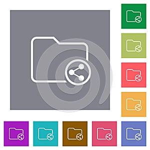 Directory share outline square flat icons
