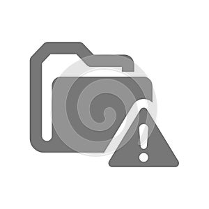Directory warning, error or alert vector icon
