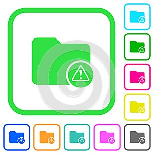 Directory warning vivid colored flat icons