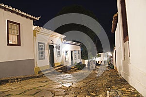 Direita Street Tiradentes at Night photo