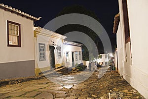 Direita Street Tiradentes at Night