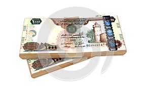 Dirham Uni Emirat Arab currency 3d rendering