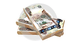 Dirham Uni Emirat Arab currency 3d rendering