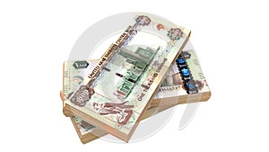 Dirham Uni Emirat Arab currency 3d rendering