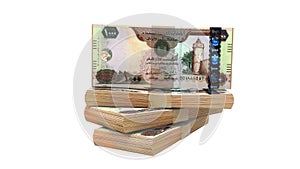 Dirham Uni Emirat Arab currency 3d rendering