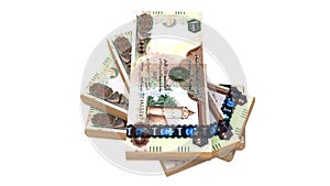 Dirham Uni Emirat Arab currency 3d rendering