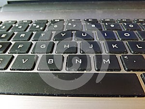 Dirt and bacteria on the keyboard