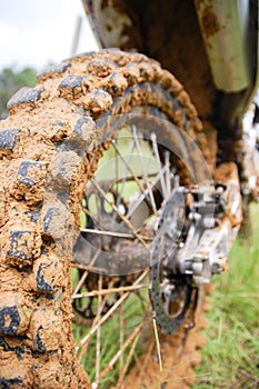 Dirt Bike Muddy Tire