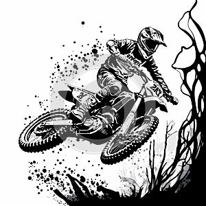 Dirt Bike Super Jump. Generative AI