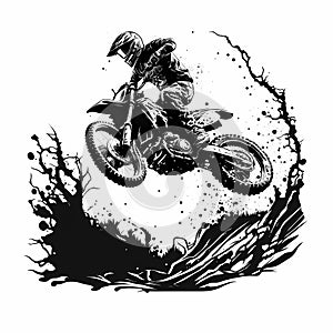 Dirt Bike Super Jump. Generative AI