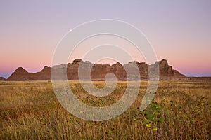 Dirt Mountains at Badlands National Park in South Dakota