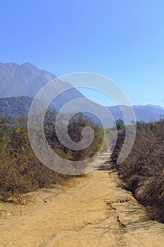 Dirt path at La Campana National Park photo