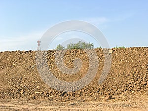 Dirt pile in Construction site