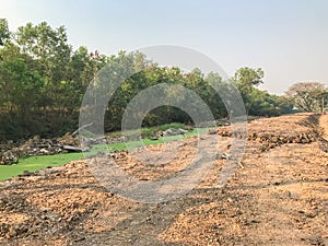 Dirt pile in construction site