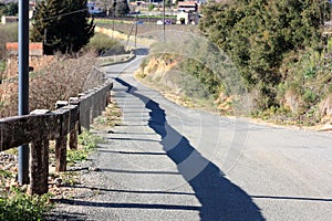 Dirt road amidst fences