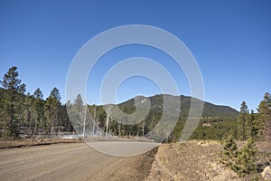 Dirt road through Colorado foothills