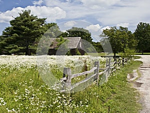 Dirt Road and Field to this Old House