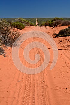 Dirt road. FranÃ§ois Peron national park. Shark Bay. Western Australia