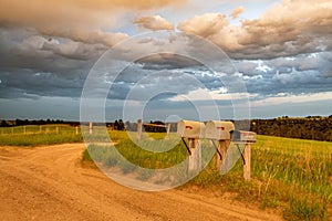 Dirt road in the Great Plains