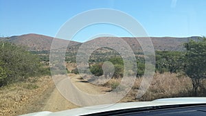 Dirt road at Hluhluwe Game reserve