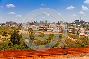 Dirt Road into Kibera Slum