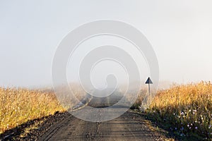 Dirt Road Mist Grass Sign