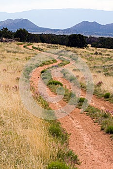 Dirt road mountain scene