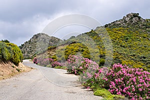Dirt road in the mountains, Crete, Greece