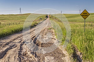 A dirt road passes through the middle of Nebraska