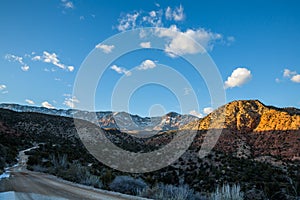 Dirt road into the Pine Valley Mountains of Southern Utah