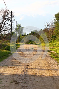 Dirt road in rural area