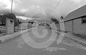 Dirt Road in Rural village in Mexico