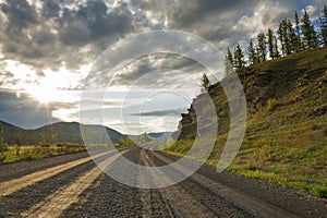 Dirt road in Siberia