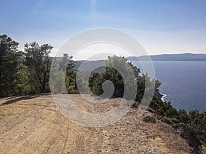 Dirt road on Skiathos, Greece