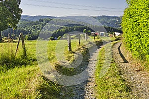 Poľná cesta v osade Snohy v Poľane