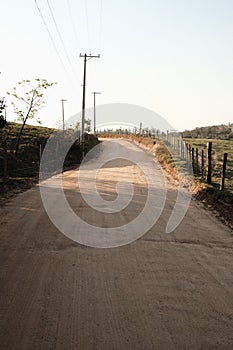 Dirt Road in Vinhedo, with bucolic view