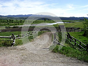 Dirt Road In Western Ranch